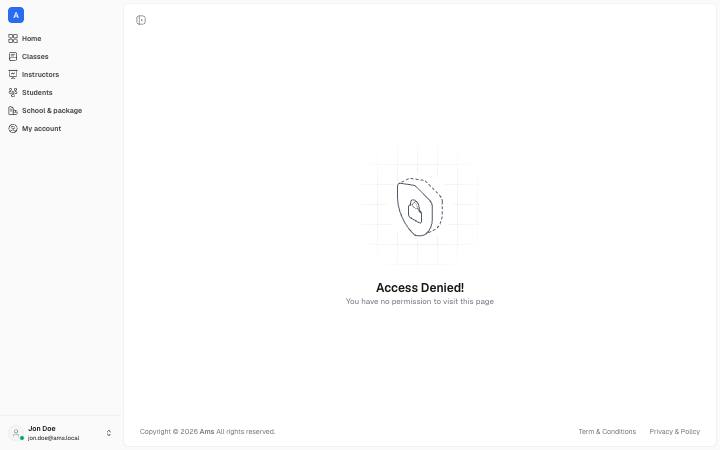 Screenshot of the Access Denied page